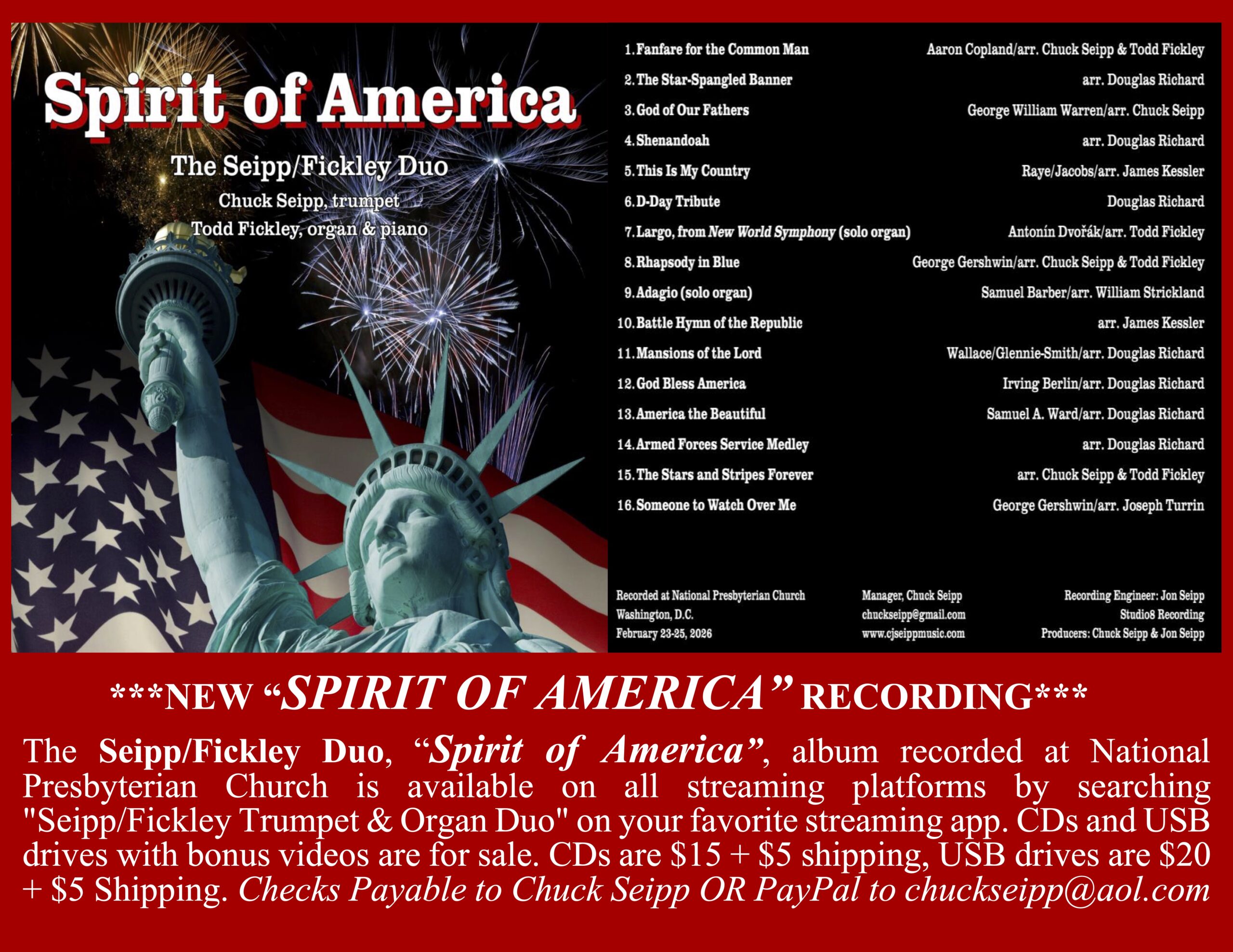 Spirit of America recording by the Seipp Fickley Duo